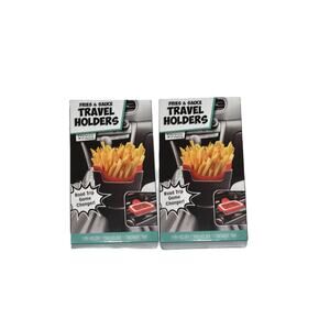 New 2 Pack Fries and Sauce Travel Holder Road Trip Vacation Eat On The Go